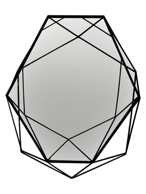 Hexagonal Space Mirror Props, Prop Hire