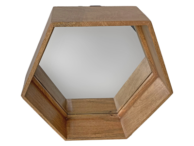 Designer Hexagonal Framed Mirror Props, Prop Hire