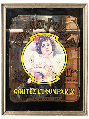 French Chocolate Advertising Mirror Props, Prop Hire