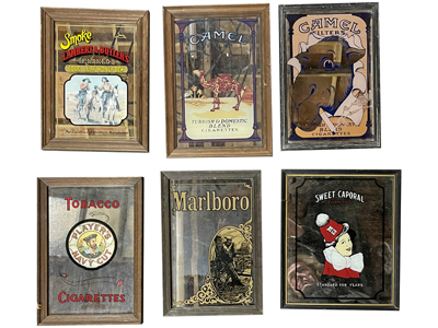 Tobacco Cigarette Advertising Mirrors Players Marlboro Camel Caporal Props, Prop Hire