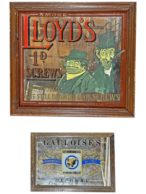 Cigarette Lloyds Gauloise Advertising Mirrors Props, Prop Hire