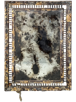 Highly Ornate 1.5 Metre Weathered Baronial Mirror Props, Prop Hire