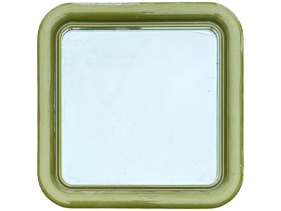 60s Green Plastic Framed Mirror Props, Prop Hire