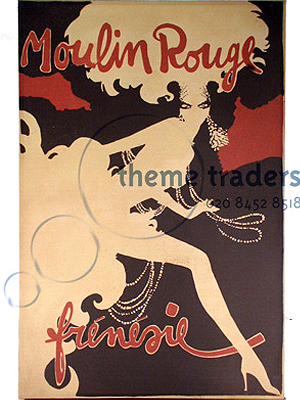Moulin Rouge Handpainted Panels Props, Prop Hire