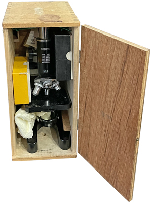 Kibro Microscope in Box Props, Prop Hire