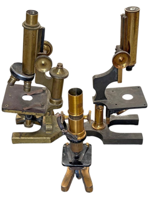 Victorian Brass Microscopes Props, Prop Hire