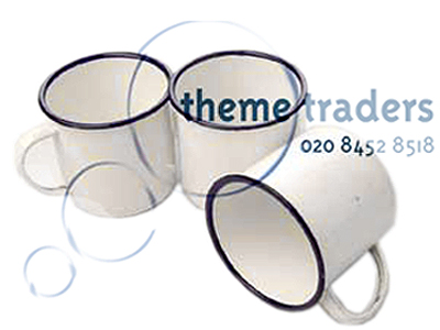 Enamel Mugs Props, Prop Hire