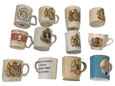 Royal Mugs Collection Props, Prop Hire