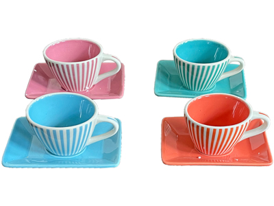 Barista Coffee Cup Set Props, Prop Hire