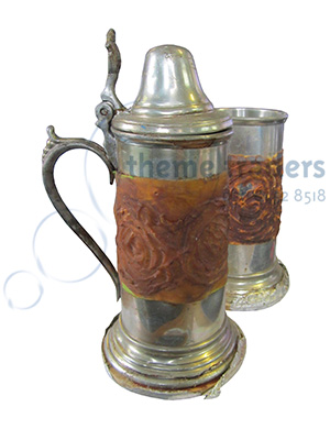 Tankard with lid Props, Prop Hire