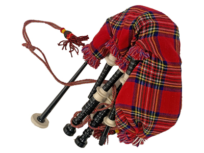 Red Bagpipes Props, Prop Hire