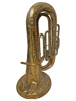 Gold Medium Tuba Props, Prop Hire