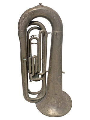 Silver Medium Tuba Props, Prop Hire