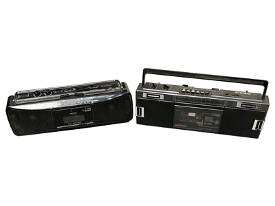 Black Portable Radio Cassette Players Props, Prop Hire