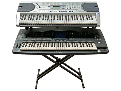 Double Sequencer Keyboards on Stand Props, Prop Hire