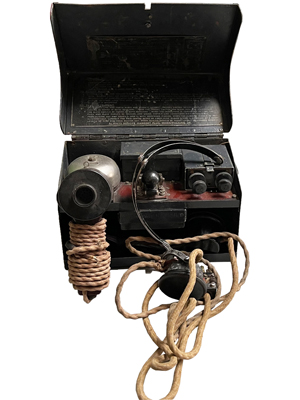Bakelite Metal Morse Code Telephone Microphone Headset Props, Prop Hire