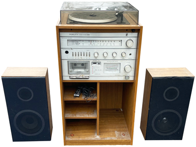 Cassette Record Player Decks Cabinet Props, Prop Hire