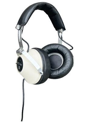 Large White Retro Headphones Props, Prop Hire