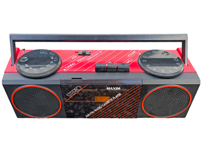 Red Am Fm Radio Cassette Player Props, Prop Hire