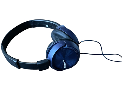 Blue Sony Headphones Props, Prop Hire