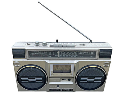 Hitachi Boombox (no handle) Props, Prop Hire