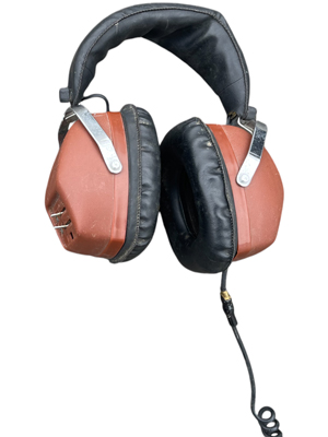 Brown Retro Ross Padded Headphones Props, Prop Hire