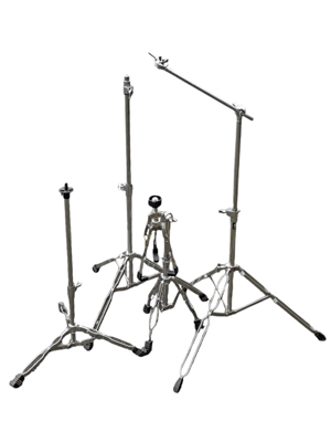 Silver Studio and Drum Stands Props, Prop Hire