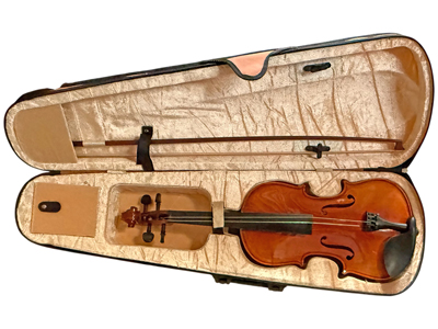 Violin in Brown Case Props, Prop Hire