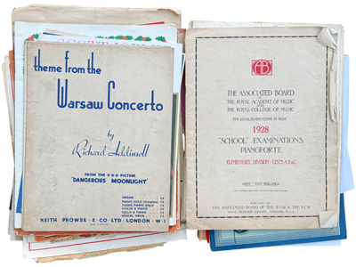 Retro Music Sheet Scores and Books Props, Prop Hire