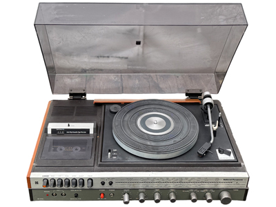 Rare National Panasonic Record Player Decks with Tape Recorder Combi Props, Prop Hire