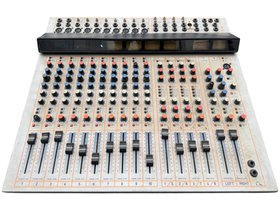 Ram Micro RM10 Very Colourful Vintage Mixing Desk Props, Prop Hire