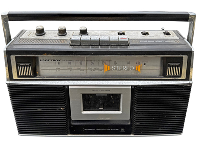 Retro Lloytron Portable Cassette Recorder Radio Props, Prop Hire