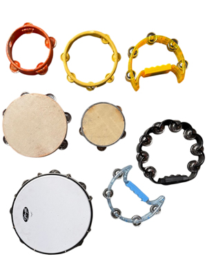 Tambourines All Styles Props, Prop Hire