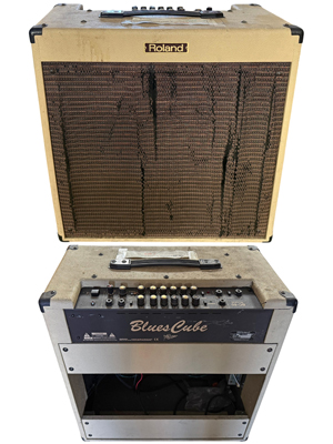 Vintage Roland Blue Cube Amplifier Speaker Props, Prop Hire
