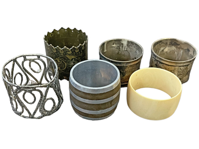 Antique Napkin Rings Props, Prop Hire