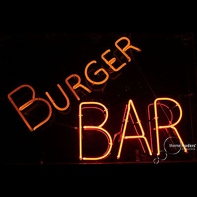 Burger Bar Neons Props, Prop Hire