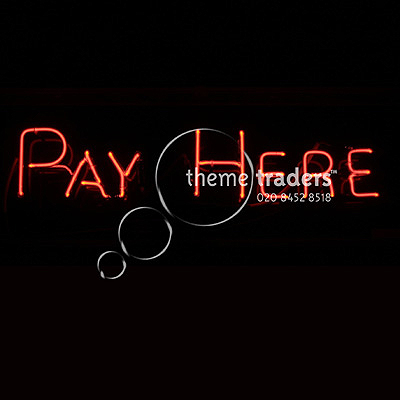 Pay Here Neons Props, Prop Hire