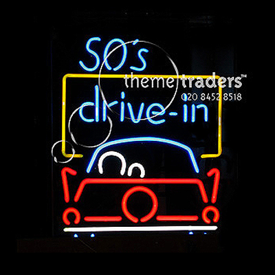 50s Drive In Neons Props, Prop Hire