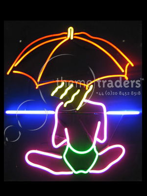 Neons Girl on the beach Props, Prop Hire