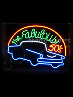 Fabulous 50s Neons Props, Prop Hire