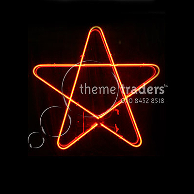 Red Stars Neons Props, Prop Hire