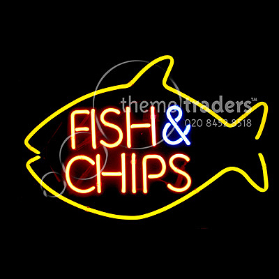 Fish and Chips Neons Props, Prop Hire