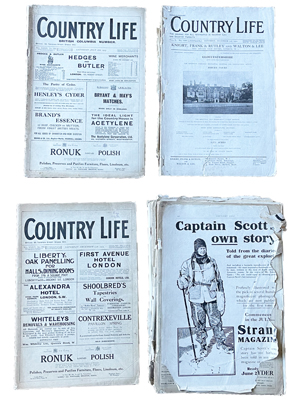 100 Year Old Country Life Magazines Props, Prop Hire