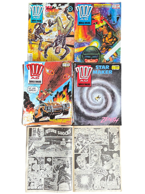 Retro 80s 2000 AD Comics Props, Prop Hire