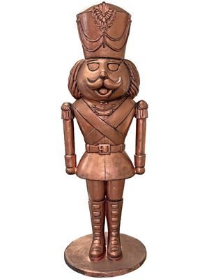 Brushed Copper 2 Metre Nutcracker Statue Props, Prop Hire