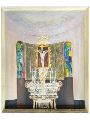 Crucifiction Church Wall Art Painting (License To Use) Props, Prop Hire