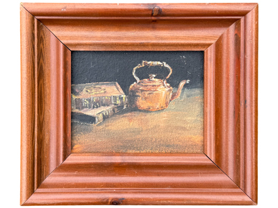 Small Teapot and Books Pai Oil Painting Props, Prop Hire