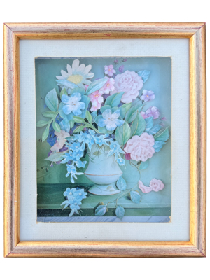 Floral 3D Vintage Relief Painting Props, Prop Hire