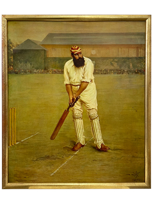 1890 Painting Cricketer Wg Grace Props, Prop Hire