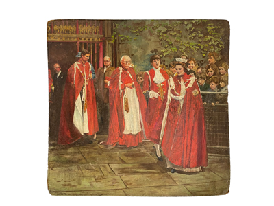 Queens Coronation Large Painting On Board Props, Prop Hire